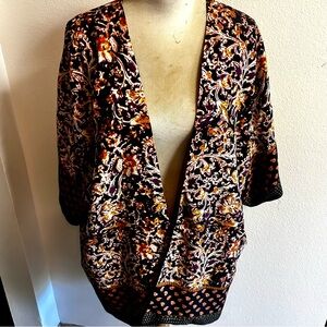 Liz Claiborne kimono top traditional floral sz 1X good condition